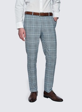 Синие костюмные брюки в клетку Slim Fit PAKO LORENTE 176/92