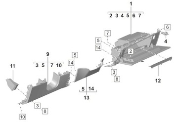 LEM SPODNÍ KRYT STŘEDNÍ  PORSCHE TAYCAN 9J1857927AOG6