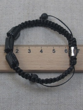 BRANSOLETA sznurek TURMALIN lawa 21,5 cm [B789]