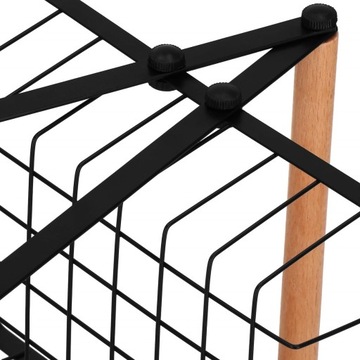 ДВОЙНАЯ КОРЗИНА, ЧЕРНЫЙ МЕТАЛЛИЧЕСКИЙ ЛОФТ-ПЛЕЕР, ДЕКОРАТИВНАЯ ЯРУСНАЯ КОРЗИНА