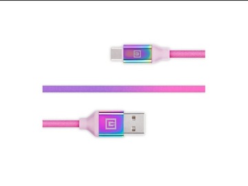 Кабель REAL-EL Premium USB A — USB Type C Rainbow