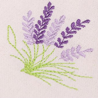 Woreczek lniany na suszoną lawendę z haftem, torebka na prezent BIAŁY