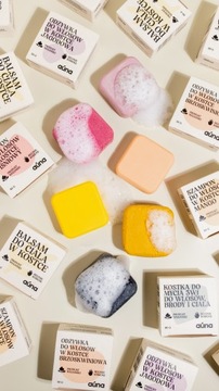 SZAMPON DO WŁOSÓW W KOSTCE WIŚNIOWY BEZ SLS 80 g EKOLOGICZNY AUNA VEGAN
