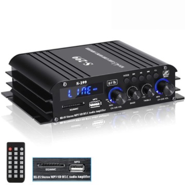 Zesilovač Zvuku 4.1 Stereo Hifi Bluetooth Usb Sd Fm Aux Dálkové Ovládání