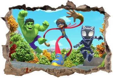 3D наклейки для детей Спайди и Супер Приятели 130х90