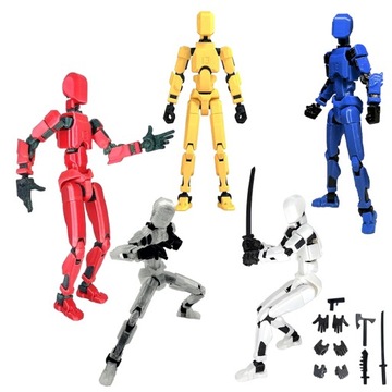 НАБОР ИЗ 5 ФИГУР РОБОТОВ 13 СУСТАВОВ ПОВИЖНЫЕ СУСТАВЫ ОРУЖИЕ ДЛЯ КОЛЛЕКЦИИ