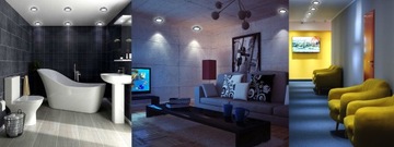 4x ДЕРЖАТЕЛЯ ДЛЯ ГАЛОГЕННЫХ СВЕТОДИОДНЫХ ЛАМП GU10, КРУГЛЫЙ ПОТОЛОЧНЫЙ ЗАМОК 230 В