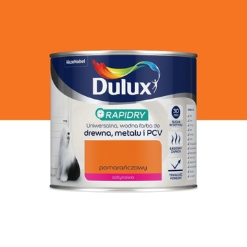 DULUX RAPIDRY УНИВЕРСАЛЬНАЯ КРАСКА Оранжевая 0,4 л ДЕРЕВО МЕТАЛЛ ПВХ