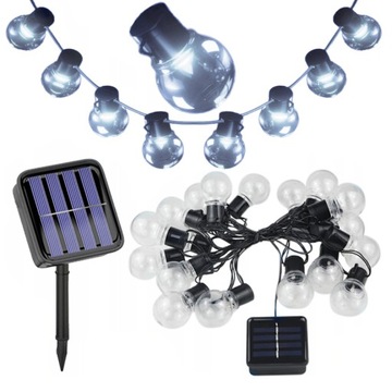 LAMPKI LED SOLARNA GIRLANDA OGRODOWA WISZĄCA 3,2M ŚWIATEŁKA OZDOBY OGRODOWE