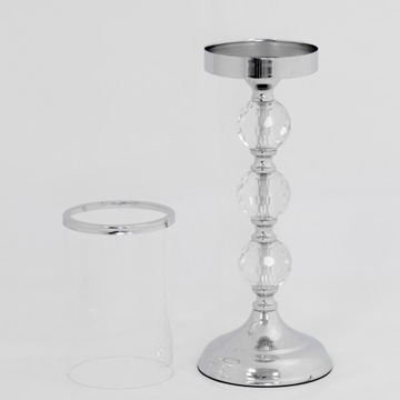 Металл, стекло, гламурный подсвечник, украшение