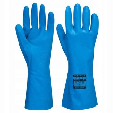 Rękawice nitrylowe przemysł spożywczy chemiczny 330 mm Portwest A814 XL