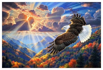 HAFT DIAMENTOWY Diamond Painting Mozaika Dumny Orzeł 45x65 cm Zestaw 5D