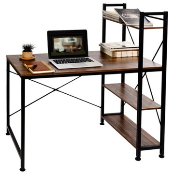 LOFTOWE BIURKO Z REGAŁEM STYL INDUSTRIALNY 120 x 60 x 120 cm L02