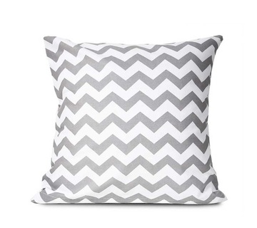 POSZEWKA bawełna 40x60 ZYGZAK SZARY