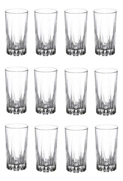 Szklanki do drinków soku 12 szt 330ml komplet Karat szklanka wysokie 19791