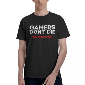 Gamers Don't Die Classic mens champions Unisex cotton T-Shirt Koszulka