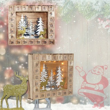 АДВЕНТ-КАЛЕНДАРЬ С ОТКРЫВАЮЩИМСЯ СВЕТОДИОДНЫМ ОКНОМ CH