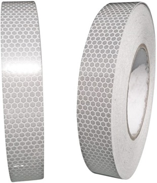 СВЕТООТРАЖАЮЩАЯ ЛЕНТА ДОПОЛНИТЕЛЬНАЯ НАКЛЕЙКА БЕЛАЯ 2,5 см