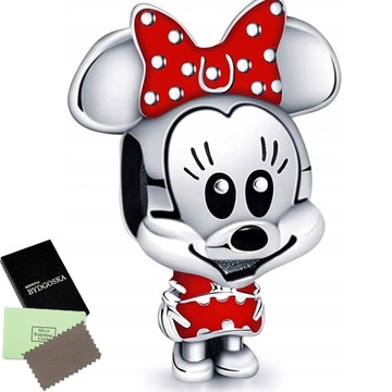 CHARMS SREBRNY MYSZKA MINNIE 925 KORALIK BEADS