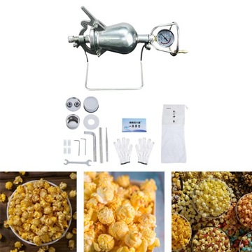 Машина для попкорна в форме тыквы из нержавеющей стали, стиль E