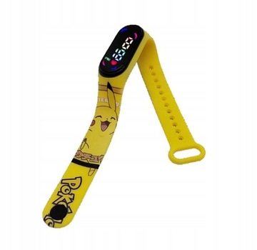 ZEGAREK cyfrowy kolor LED PIKACHU POKEMON watch band dla dzieci prezent