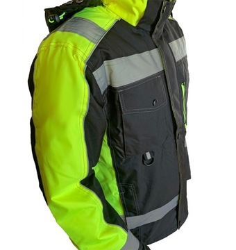 ЗИМНЯЯ РАБОЧАЯ КУРТКА, Утепленная, Светоотражающая, КАПЮШОН, НЕДОЖДЕВАЯ, РАЗМЕР 2XL