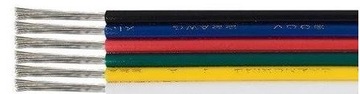 Przewód/kabel do taśm LED RGB+CCT 6-żyłowy 1m