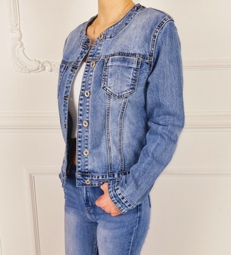 CHANELKA KURTKA JEANSOWA Katana Damska Plus Size 2