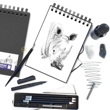 БЛОК ДЛЯ СКЕТЧБУКА НА СПИРАЛЕ А5 50 КАРТ 100г ОКСФОРД