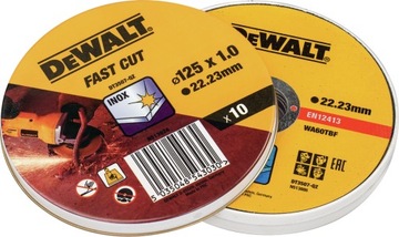 DEWALT Диск отрезной по стали, металлу, алюминию, INOX 125 мм DT3507 10 шт.