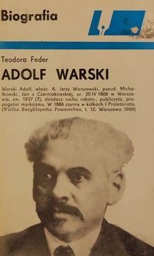 ADOLF WARSKI BIOGRAFIA Teodora Feder