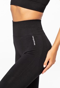 LEGGINSY BEZSZWOWE VIBE Z WYSOKIM STANEM CZARNE - M