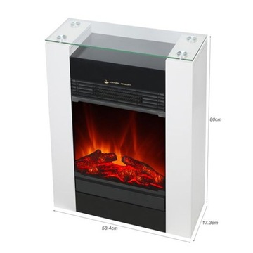 KOMINEK ELEKTRYCZNY EL FUEGO TESSIN 1800W LED !! Z FUNKCJĄ GRZANIA SOLIDNY