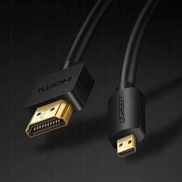 Кабель UGREEN HD127 Micro HDMI - HDMI 4K 3D кабель 3м (черный)
