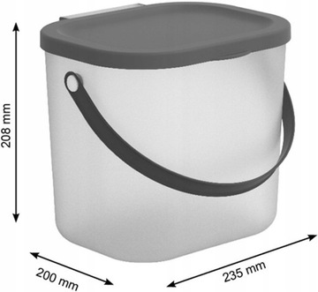 Пластиковый контейнер для ванной, порошок Rotho, 6 литров.