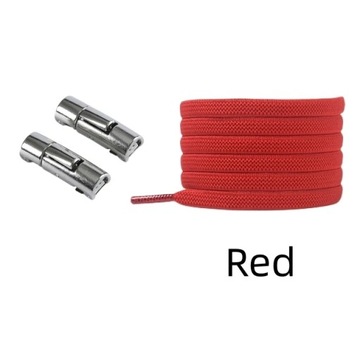 No Tie Round Fixed Buckle Flat Hiking Running Shoe Lace Elastic Shoelace