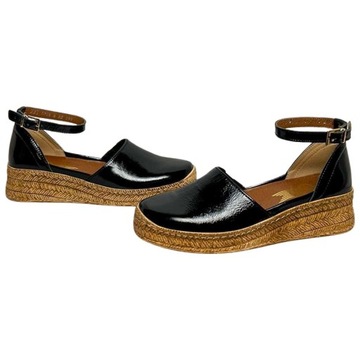 Lemar espadryle damskie czarny naplak rozmiar 40