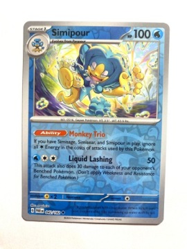 Pokemon Paradox RIft Reverse 042/182 Simipour