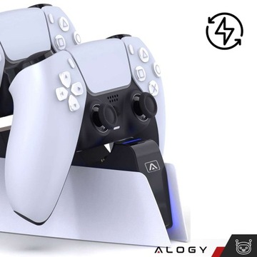 Зарядная станция, зарядное устройство Alogy для 2 планшетов DualSense PS5, двойной светодиод