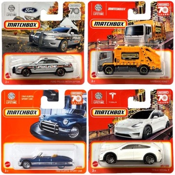 POJAZDY RESORAKI KOMPLET MATCHBOX 4 MIX MODELE AUT