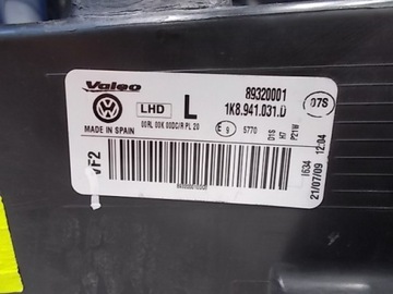 VW SCIROCCO 1K8 08-14 SVĚTLO LEVÝ XENON ORIG. EU !