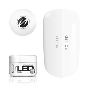 Silcare Żel Budujący Builder Gel UV do paznokci High Light LED Clear 100 g