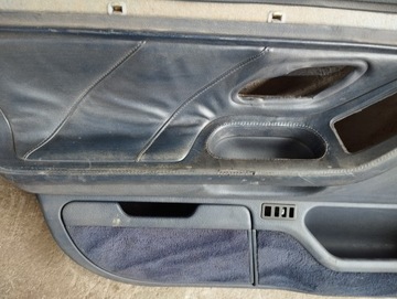 BOCZKI SKÓRA BMW E38 GRANATOWE