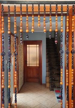 ДЕРЕВЯННАЯ ШТОРА С БИСЕРАМИ 80см - подарок