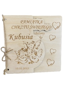 Kartka na chrzest życzenia grawer prezent chrzciny