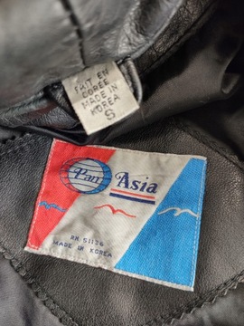 Pan Asia Skórzana RAMONESKA z FRĘDZALAMI Vintage S