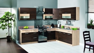 Кухонный гарнитур MODENA 260см Rijeka темный/светлый