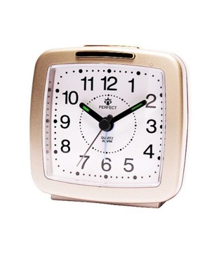 Zegar budzik Perfect złoty 7cm + 1x Bateria AA