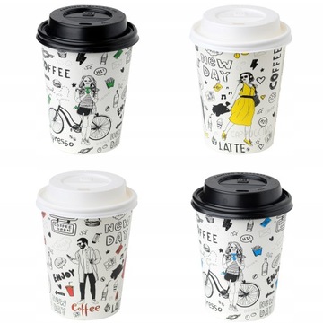 KUBKI PAPIEROWE DO KAWY ND 250ML + WIECZKA 100 SZT (do odsprzedaży)