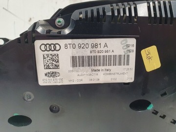 AUDI A5 8T 07- 1.8 TFSI PŘÍSTROJOVÁ DESKA TACHOMETR GB UK